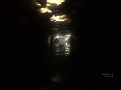 In der Falkensteiner Höhle (im Wasser)