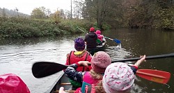 Kindergeburtstag - Kanadier im Regen